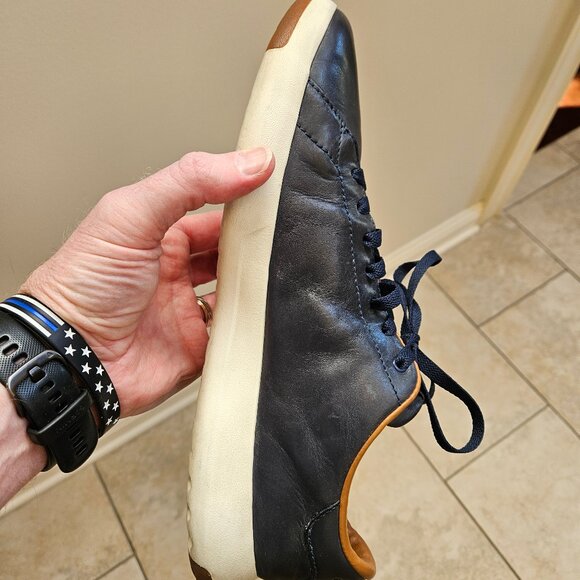 Cole Haan Men's GrandPro Leather Sneaker, Navy, Sz 11.5 - Picture 12 of 16